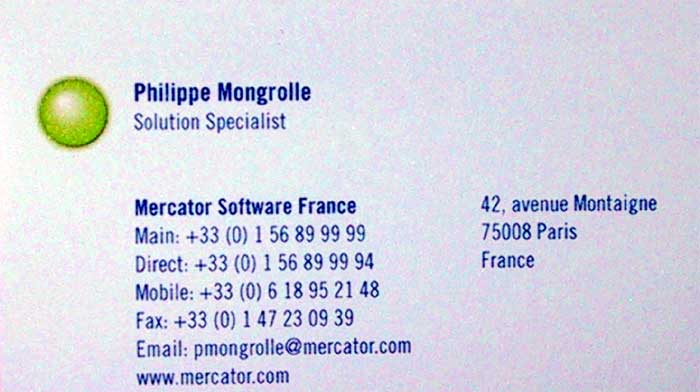 Mercator Software France - Philippe Mongrolle 2002